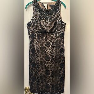 Dressbarn Black Lace Midi Dress - Sz 12